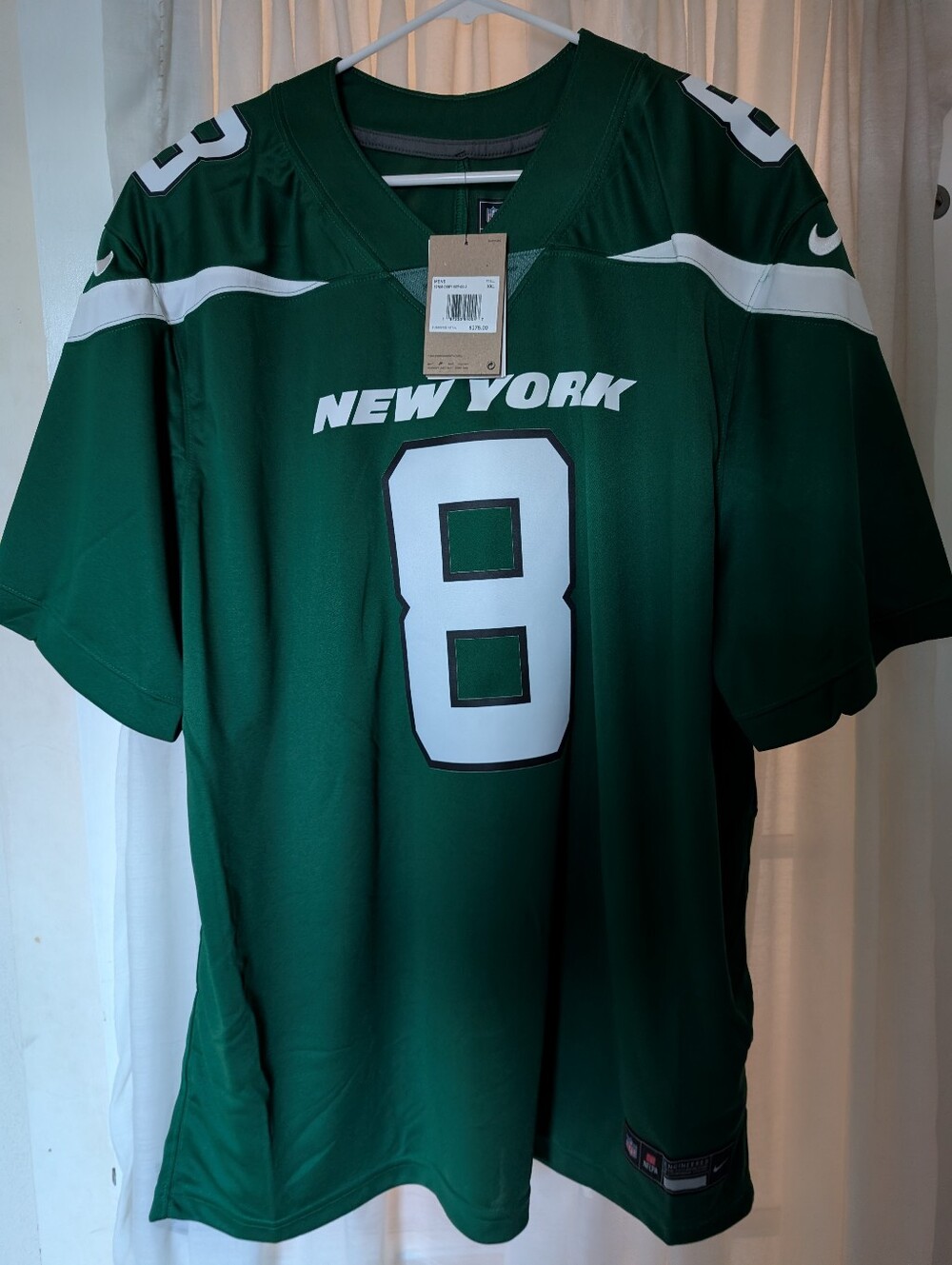Nike Men's New York Jets Green & White Football Jersey